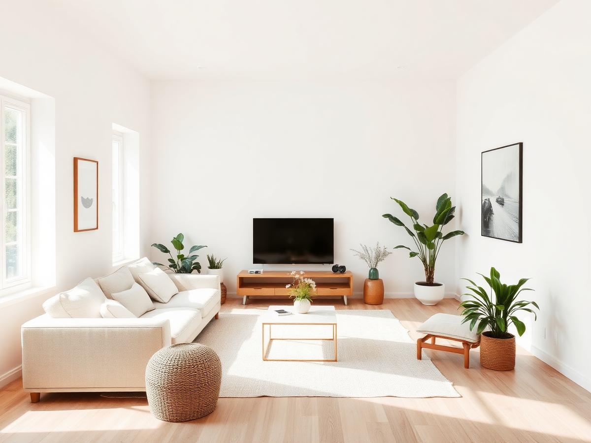Tidy minimalist living room